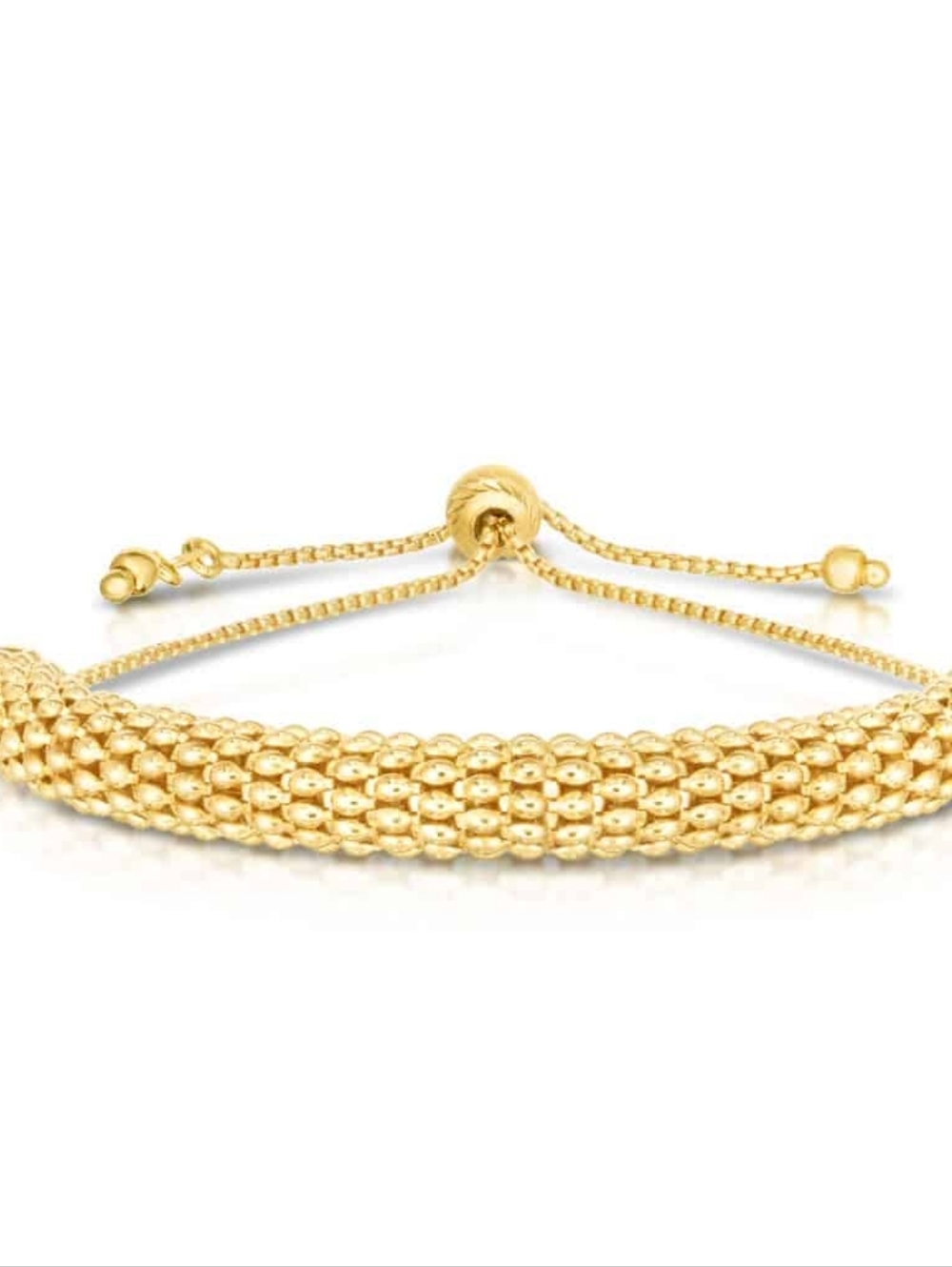 NEW Jilco Yellow Gold-Plated Sterling Silver Bolo Bracelet